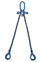 2 Tonne Grade 100 2 Leg Chainsling c/w Safety Hooks