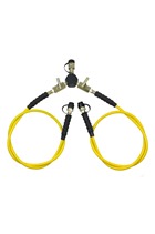 ActionRam Hydraulic 2-Way Manifold c/w 1.8mtr Hoses & Shut-off Valves