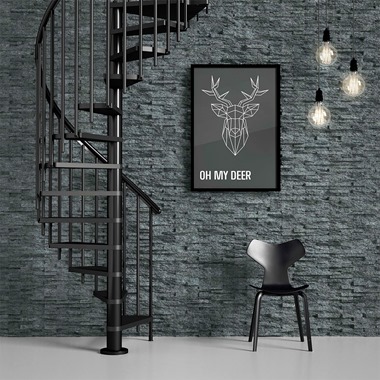 Calgary Anthracite Spiral Staircase