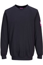 Portwest FR12 Navy Flame Resistant Anti-Static Long Sleeve Sweatshirt