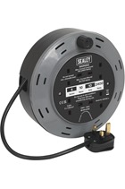 Sealey BCR10B Cassette Type Cable Reel 10mtr 4x 230V 1.0mm² Thermal Trip