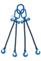 Yoke 21tonne G100 4-Leg Chainsling c/w Sling Hooks & Grab Hooks