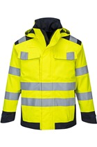Portwest MV70 Yellow/Navy Modflame Rain Multi Norm Arc Jacket