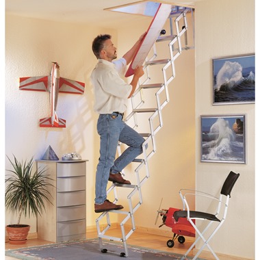 Dolle Allufix Concertina Wide Tread Loft Ladder
