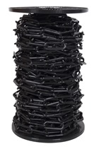 6mm BLACK Plastic Link Chain x 30mtr Reel