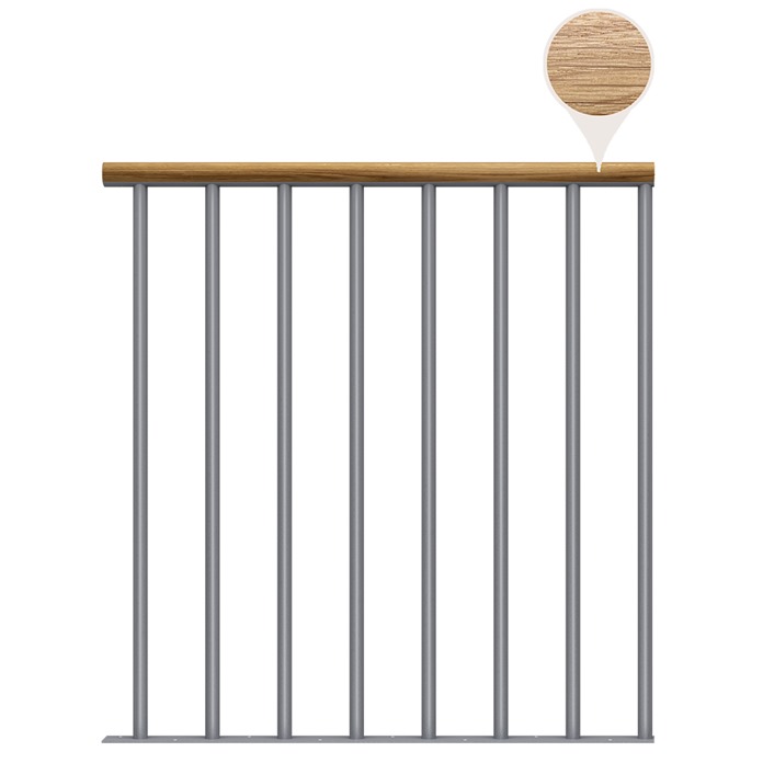 Classic Landing Banister - Pearl Grey