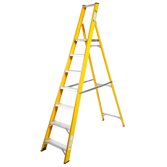 Super-Trade Glass Fibre Platform Step Ladder