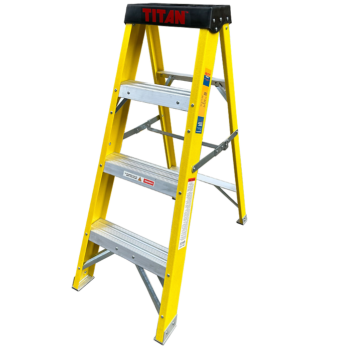 Titan Fibreglass Swingback Step Ladder