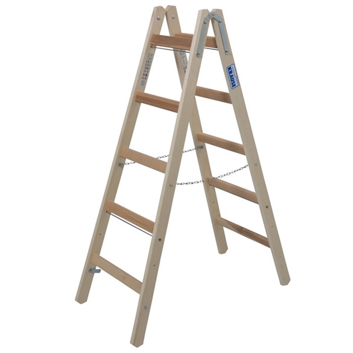 Krause Timber Double Sided Wood Step Ladder