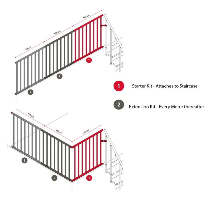 Classic Landing Banister - Black