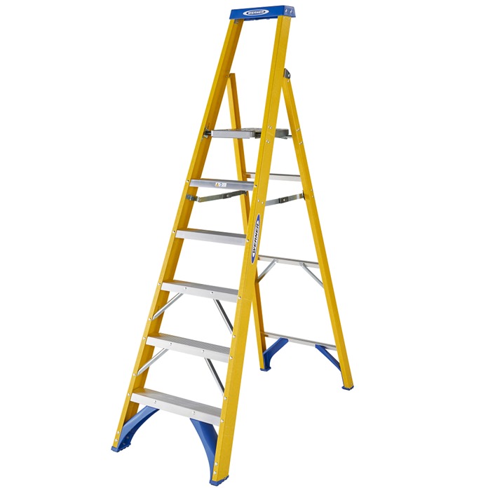 Werner 717 Fibreglass Platform Step Ladders
