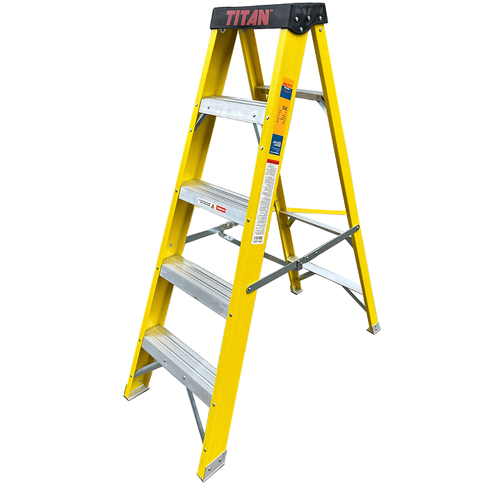 Titan Fibreglass Swingback Step Ladder