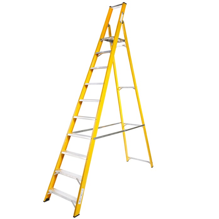 Super-Trade Glass Fibre Platform Step Ladder