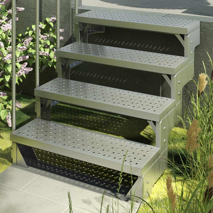 Outdoor Gardentop Staircase with Handrail