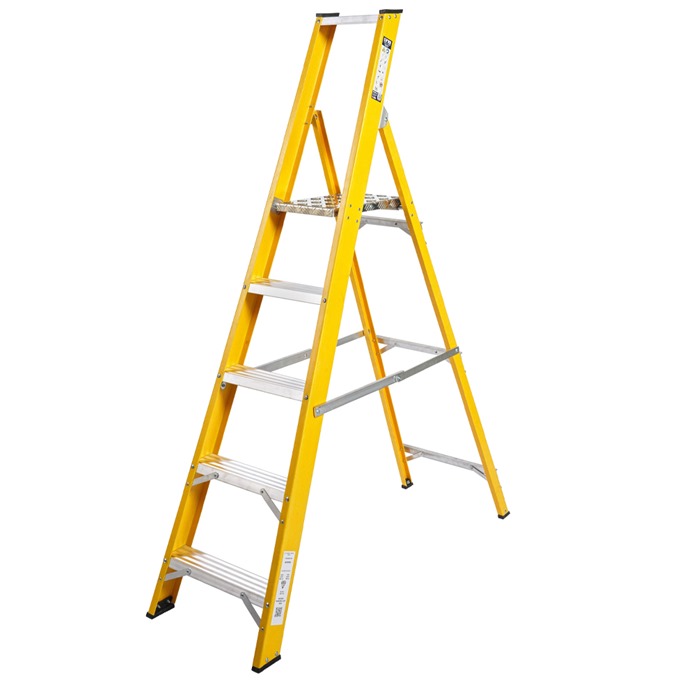 Super-Trade Glass Fibre Platform Step Ladder