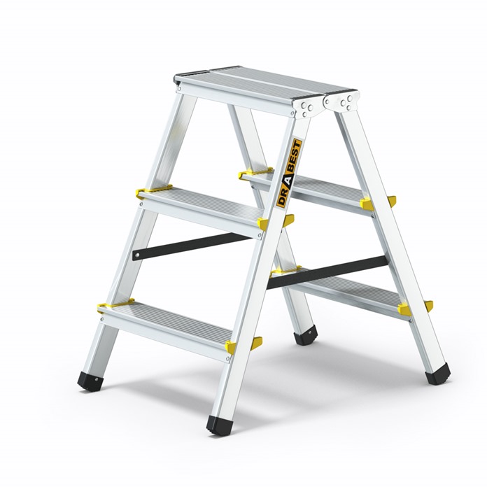Pro Aluminium Double-Sided Step Ladder
