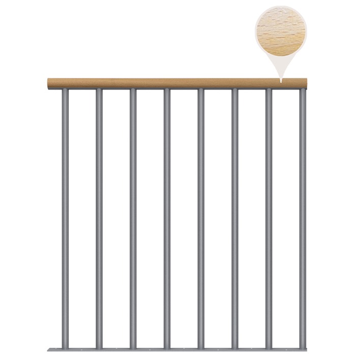 Classic Landing Banister - Pearl Grey