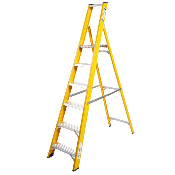 Super-Trade Glass Fibre Platform Step Ladder