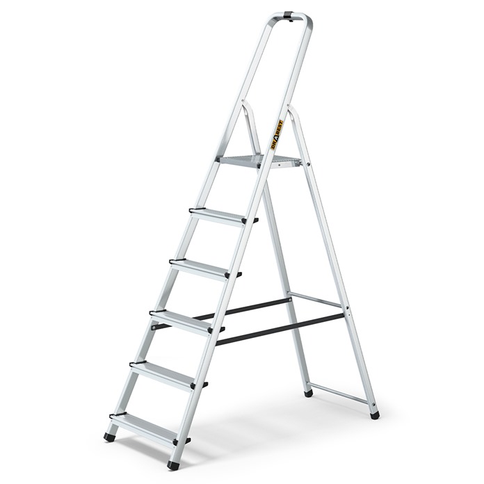 HOME Aluminium Platform Step Ladders
