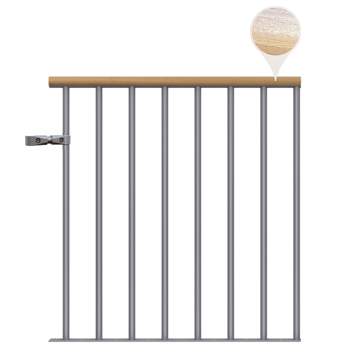 Classic Landing Banister - Pearl Grey