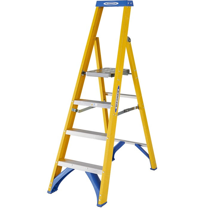 Werner 717 Fibreglass Platform Step Ladders