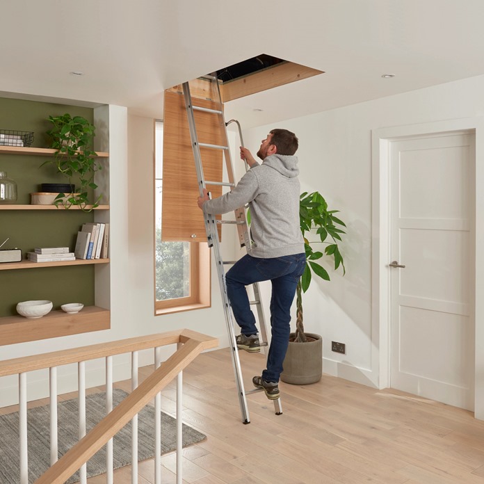 Sliding 2 Section Loft Ladder