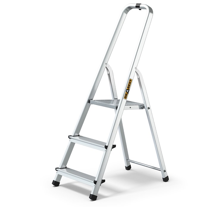 HOME Aluminium Platform Step Ladders