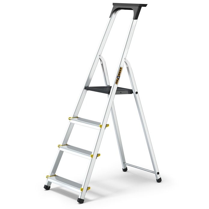 PRO Series Aluminium Platform Step Ladder with Tool Tray