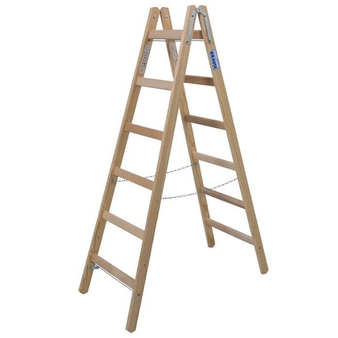 Krause Timber Double Sided Wood Step Ladder