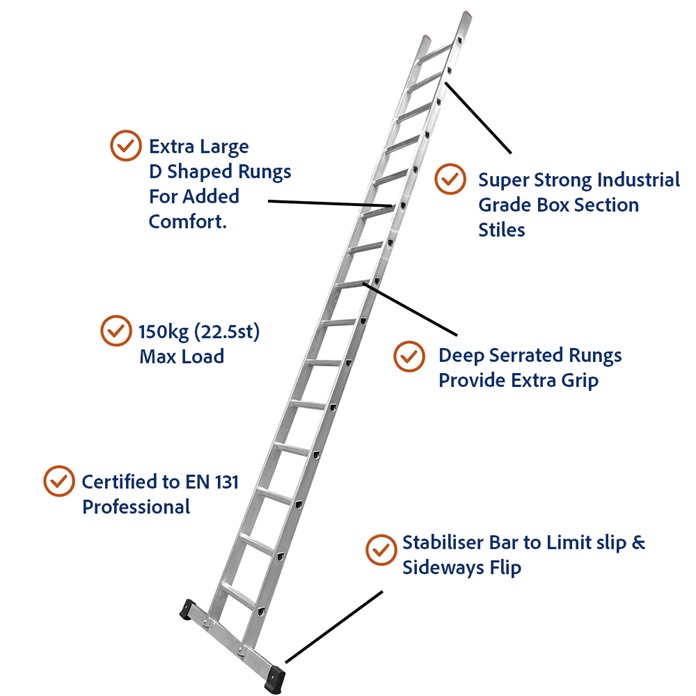 Heavy Duty Single Section Ladders