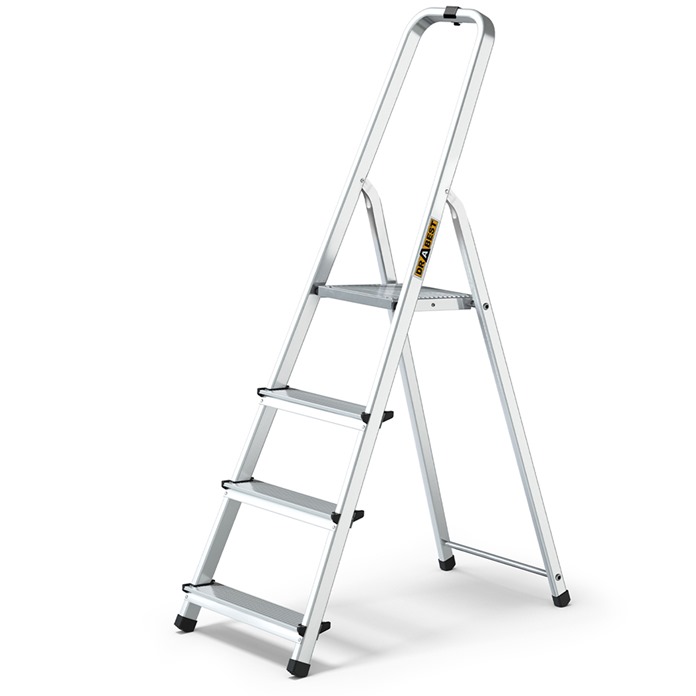 HOME Aluminium Platform Step Ladders