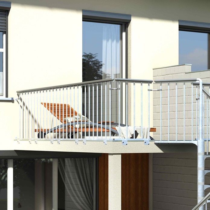 Galvanised Steel Landing Banister 