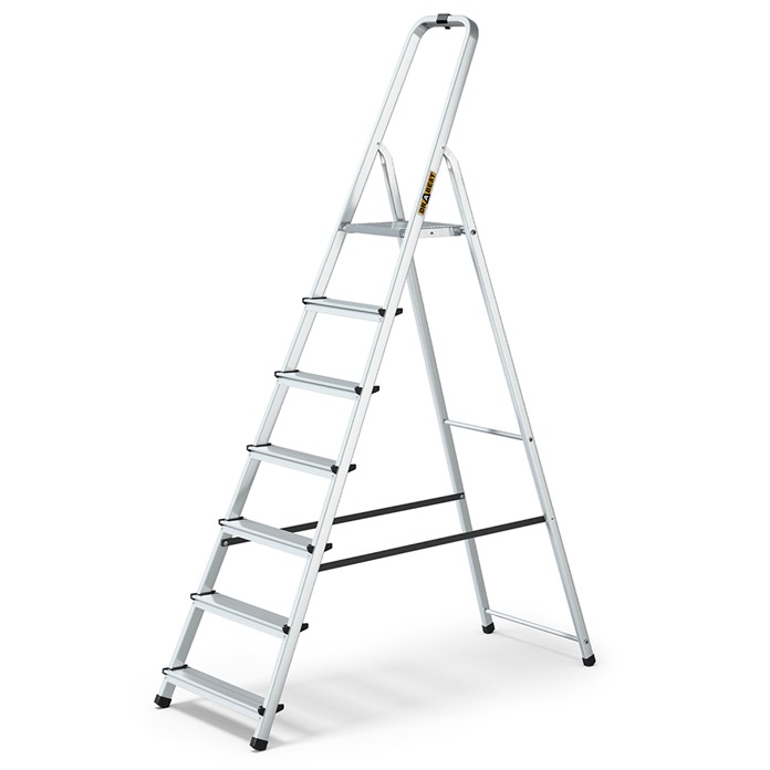HOME Aluminium Platform Step Ladders