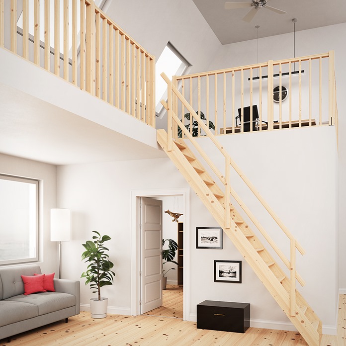 Staircase Normandie Straight Flight