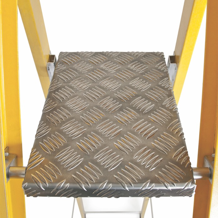 Glass Fibre Platform Step Ladders With Handrails