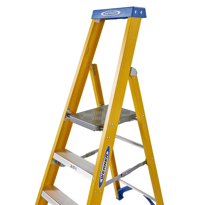 Werner 717 Fibreglass Platform Step Ladders