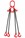 26.5 tonne 4Leg ChainSling, Latch Hooks, Adjusters