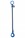 2.5 tonne Grade 100 ChainSling 1 Leg, Safety Hook