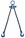 2 tonne Grade 100 2Leg Chainsling c/w Latch Hooks