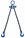 3.5 tonne Grade 100 2Leg Chainsling c/w Latch Hooks