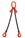 Weissenfel 2.1tonne 2 Leg Chainsling c/w Safety Hooks