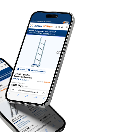 Ladders UK Direct website on mobile phone